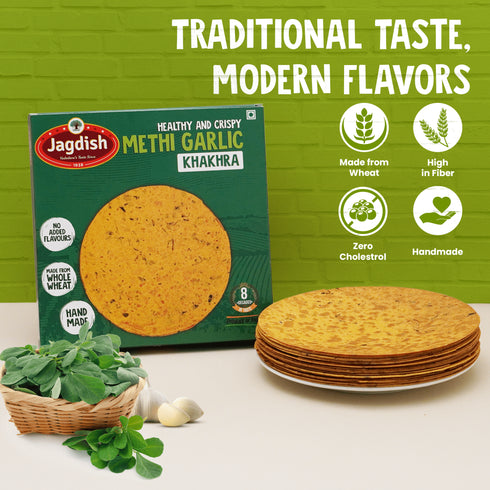 Jagdish Methi Garlic Khakhra